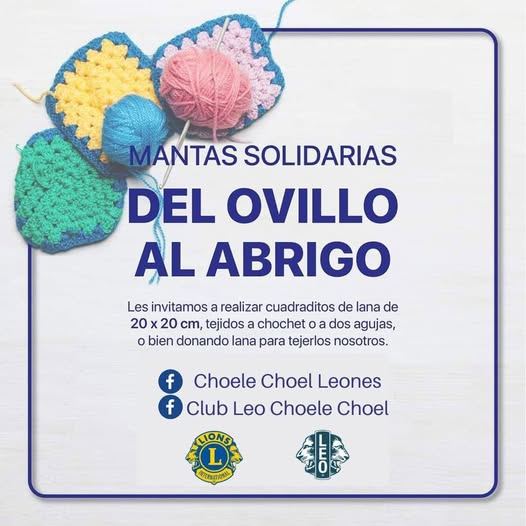 Placa de la campaña «Del ovillo al abrigo», que pedía cuadraditos de lana tejidos a mano